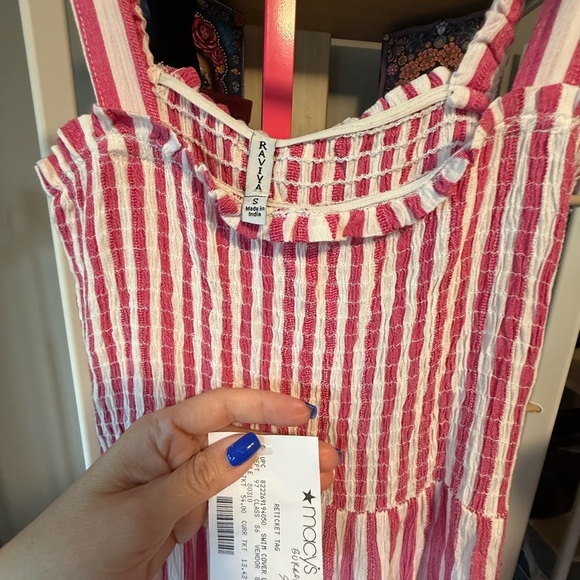 Raviya Pink and White Textured Dress NWT size small - Picture 3 of 5